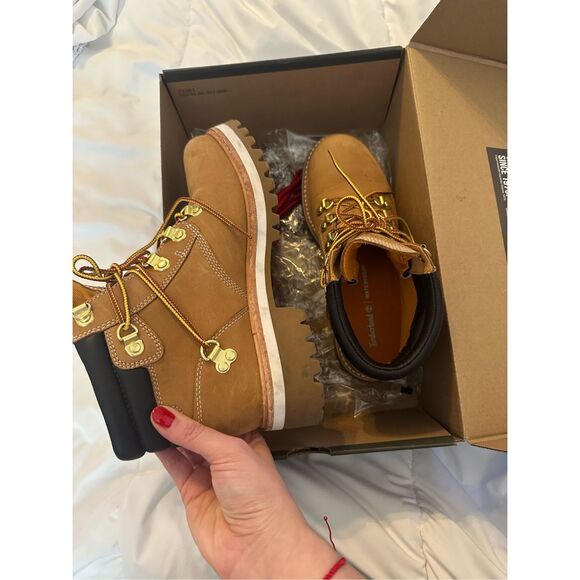 Timberland Womens LTD Heritage Vibram Lux Waterproof Wheat 6" Boots Tan Size 7 - Picture 9 of 13
